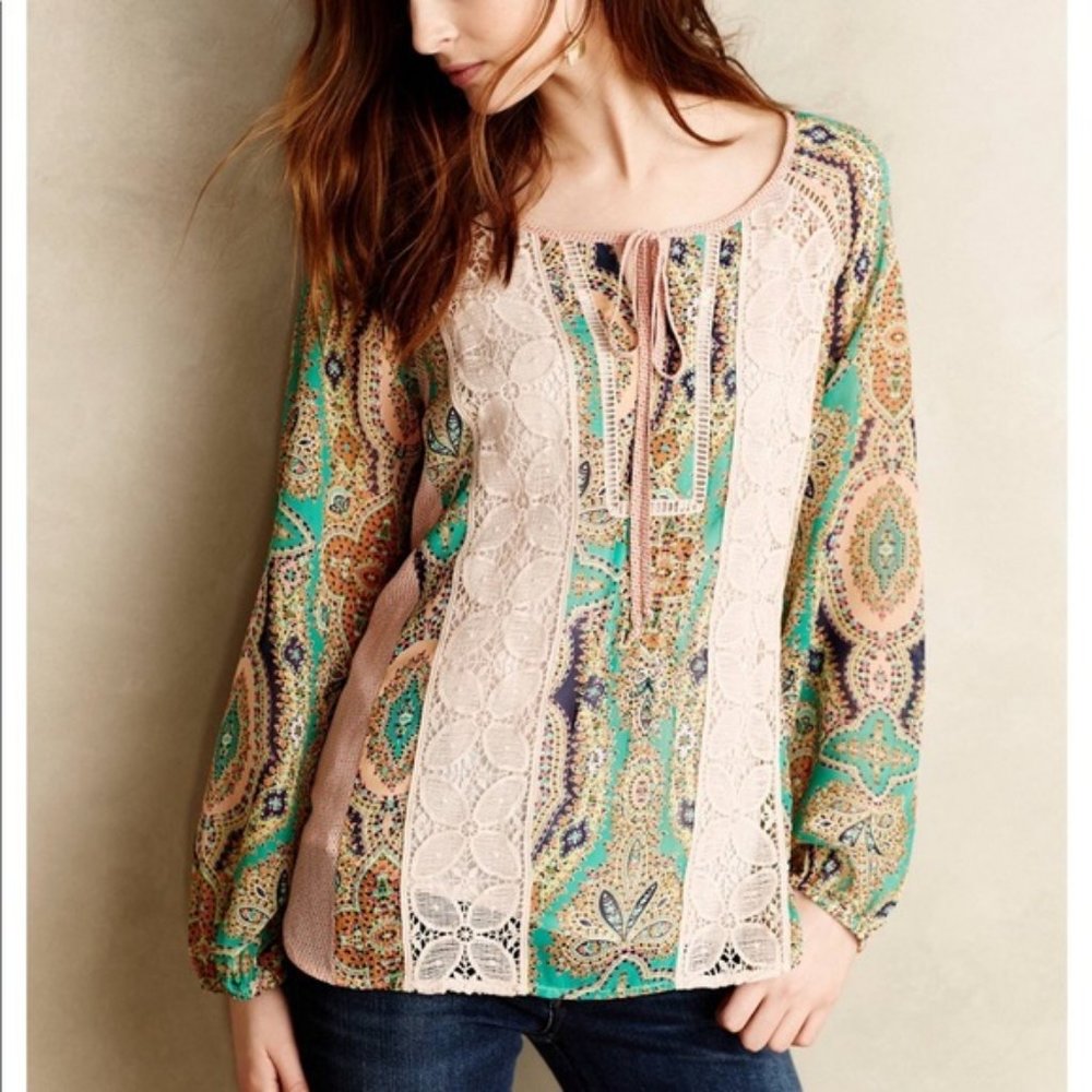 Anthropologie Meadow Rue Giada Peasant Top